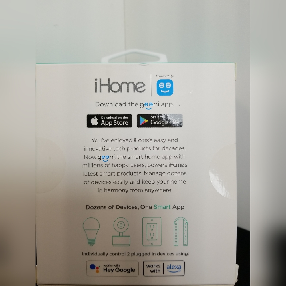 iHome Flow Smart Outdoor Weather - Resistant Wi-Fi Plug 2 Smart Outlets - NEW - Picture 4 of 6